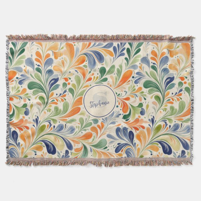 Vintag Inspiriert Paisley Leaf Muster (4) Decke (Vorderseite)