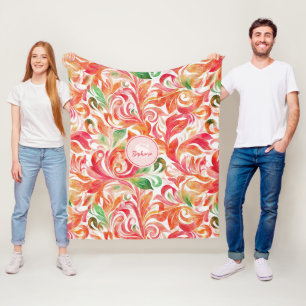 Vintag Inspiriert Paisley Leaf Muster (5) Fleecedecke