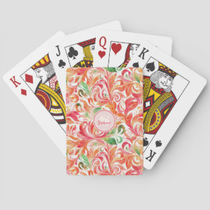 Vintag Inspiriert Paisley Leaf Muster (5) Spielkarten