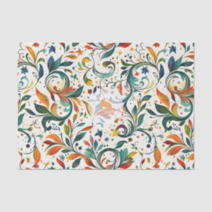 Vintag Inspiriert Paisley Leaf Muster Seidenpapier