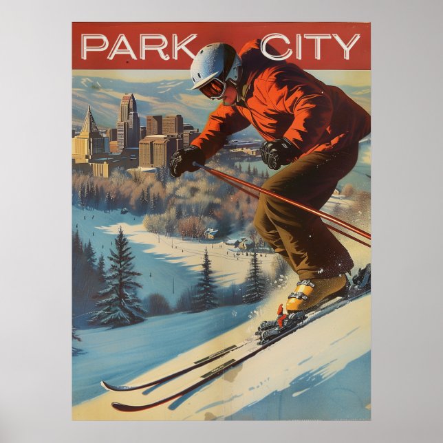 Vintag Inspiriert Parkstadt Poster (Vorne)