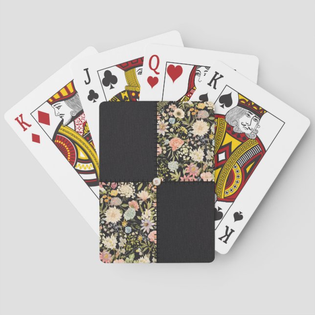 Vintag Inspiriert Patchwork-Quilt Spielkarten (Rückseite)