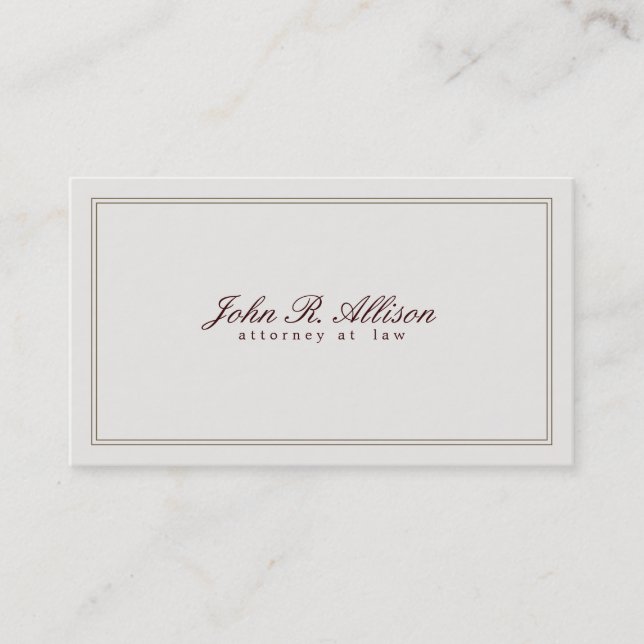 Vintag Inspiriert Rechtsanwaltskanzlei mit Visiten Visitenkarte (Vorderseite)