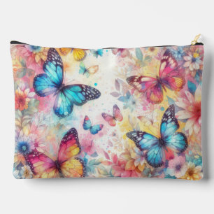 Vintag Inspiriert Wasserfarben Florals & Butterfly Zubehörtasche