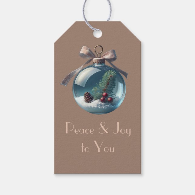 Vintag Inspiriert Weihnachtsfeiertage Geschenkanhänger (Vorderseite)