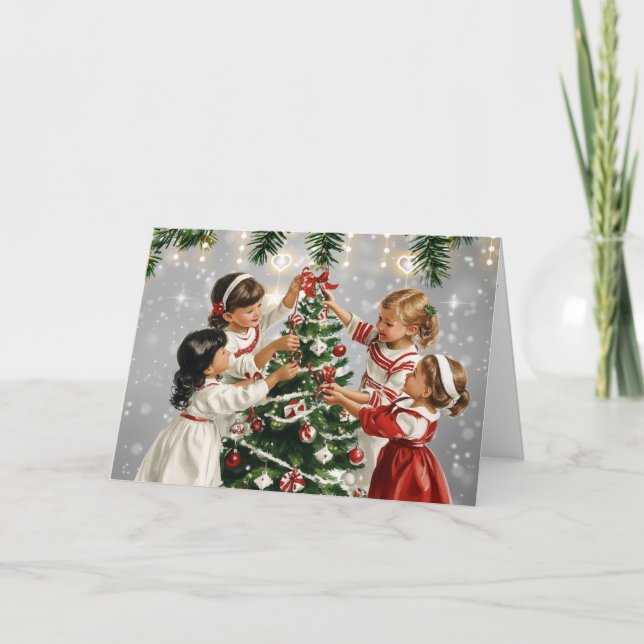 Vintag Inspiriert Weihnachtskarte Karte (Vorderseite)