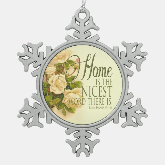 Vintag Inspiriert Weihnachtsschmuck Schneeflocken Zinn-Ornament (Vorderseite)