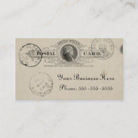 Vintag Inspirierte Beige-Tinte-Postkarte