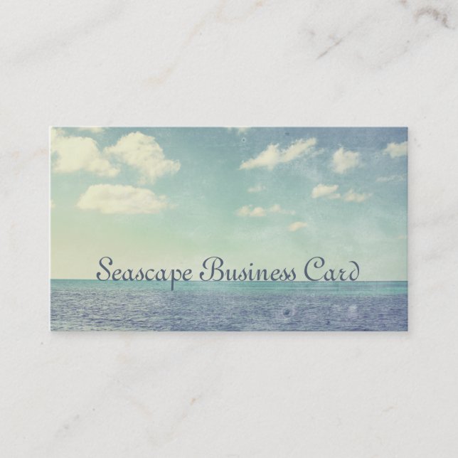 Vintag Inspirierte Seascape Business Card Visitenkarte (Vorderseite)