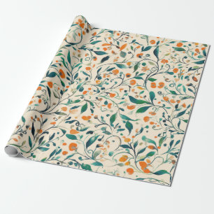 Vintag-Inspiriertes Paisley Leaf-Muster (3) Geschenkpapier