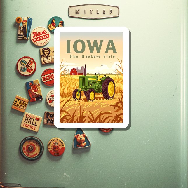 Vintag Iowa Magnet (Von Creator hochgeladen)