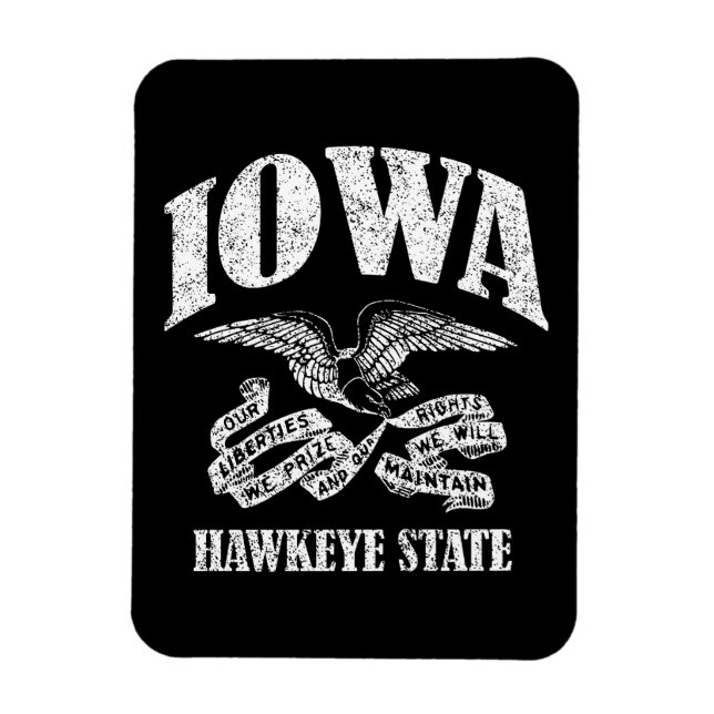 Vintag Iowa Magnet (Vertikal)
