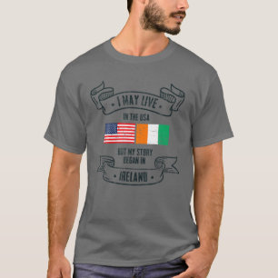 Vintag Ireland American Flag USA Irish Roots My S T-Shirt