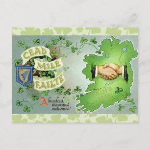Vintag Ireland St. Patrick's Day Postkarte