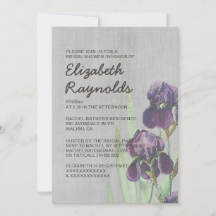 Vintag Iris Bridal Dusche Einladungen