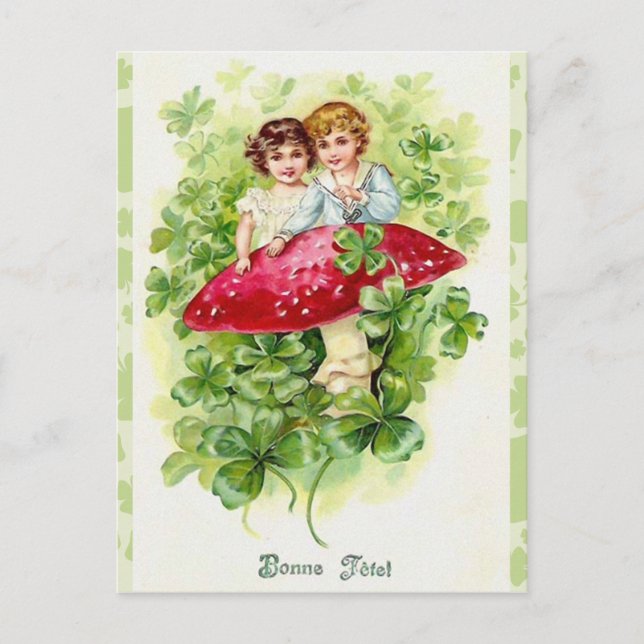 Vintag Irish Bonne Fefel Greetings Postkarte (Vorderseite)