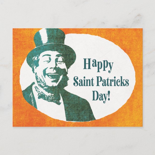 Vintag Irish Saint Patrick Postkarte (Vorderseite)