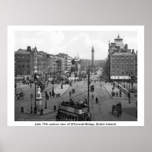 Vintag Irland, O'Connell Bridge Dublin Poster