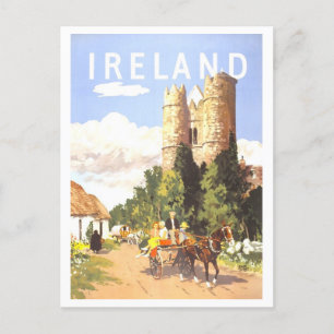 Vintag Irland Reiseplakat Postkarte