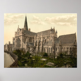 Vintag Irland, Saint Patrick's Cathedral Dublin Poster