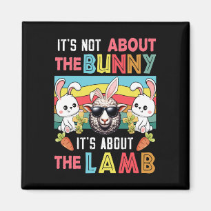 Vintag ist es nicht sonnig, was das Lamm-Osterbunn Magnet