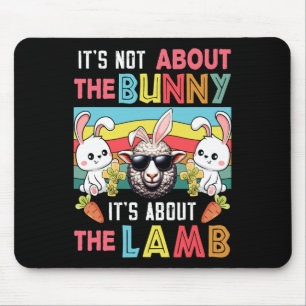 Vintag ist es nicht sonnig, was das Lamm-Osterbunn Mousepad