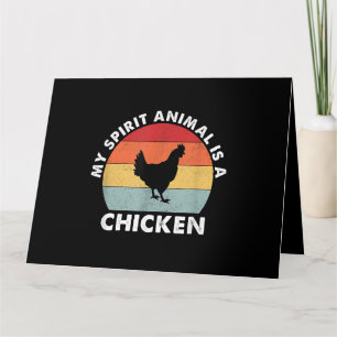 Vintag ist mein Geiststier ein Huhn Karte