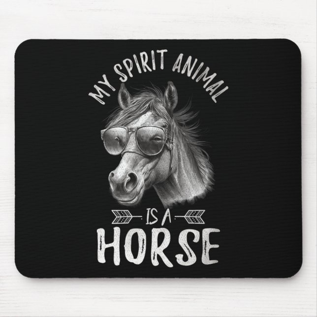 Vintag ist mein Geisttier ein Pferd Mousepad (Vorne)