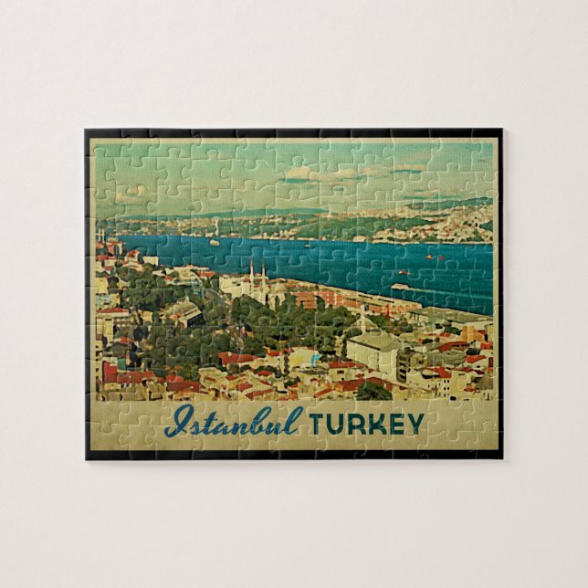 Vintag Istanbul Türkei Puzzle (Horizontal)