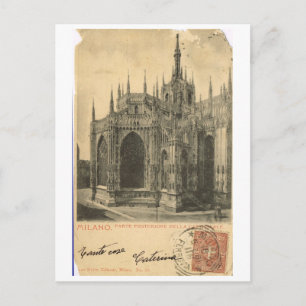 Vintag Italien, Milano, Duomo 1900 Postkarte