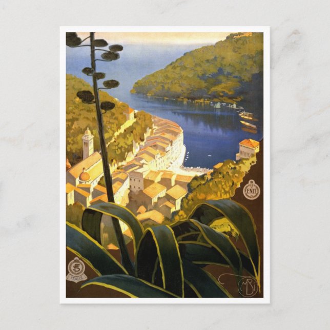 Vintag Italien Reisekarte Postkarte (Vorderseite)