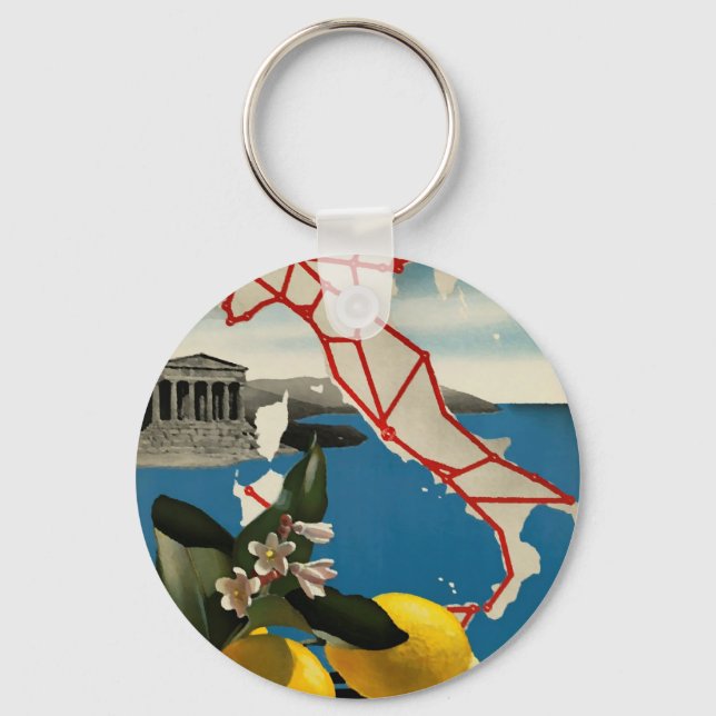 Vintag Italien Reisen Schlüsselanhänger (Vorderseite)