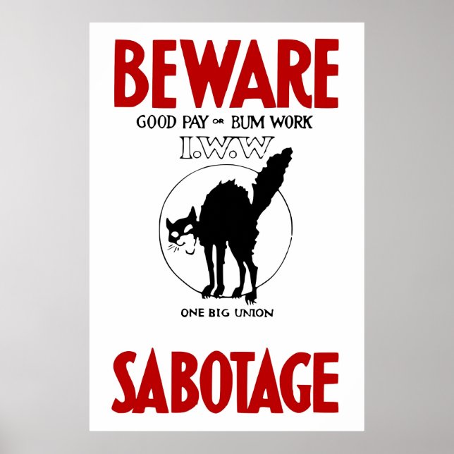 Vintag IWW Propaganda Poster (Vorne)