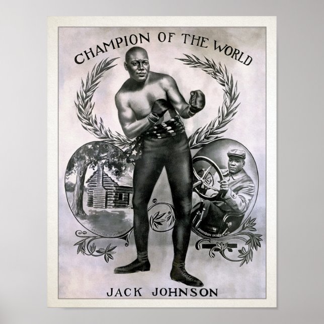 Vintag Jack Johnson Champion Poster (Vorne)