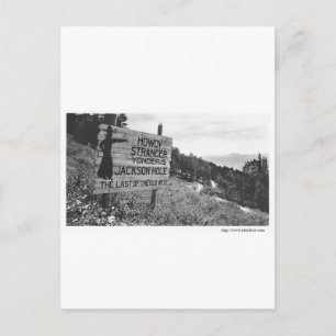 Vintag Jackson Hole Postkarte