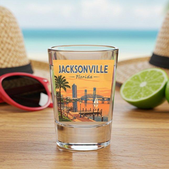 Vintag Jacksonville Florida Schnapsglas (Von Creator hochgeladen)