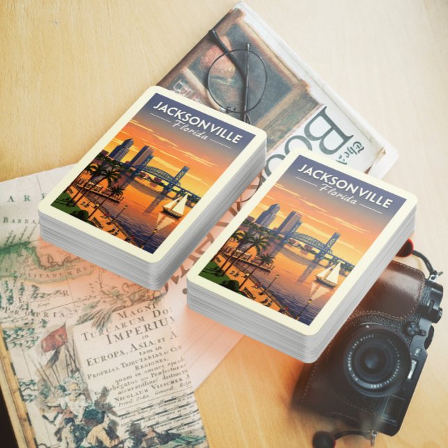 Vintag Jacksonville Florida Spielkarten (Von Creator hochgeladen)