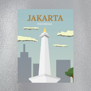 Vintag Jakarta Indonesia Travel Magnet