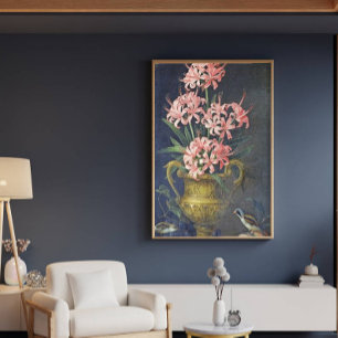 Vintag Jakob Bogdani Eine Vase der Blume Leinwanddruck