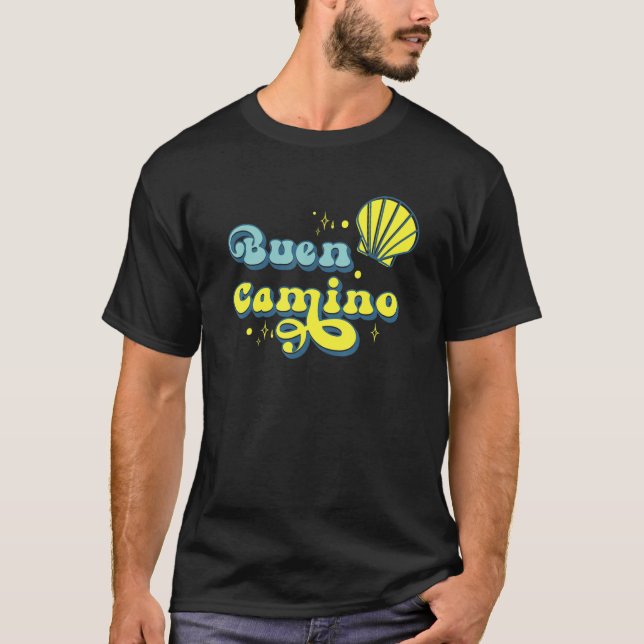 Vintag Jakobsweg Buen Camino Pilgrim Salute T-Shirt (Vorderseite)