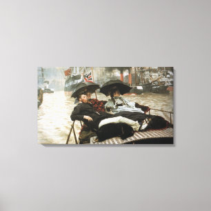 Vintag James Tissot Die Themse Leinwanddruck