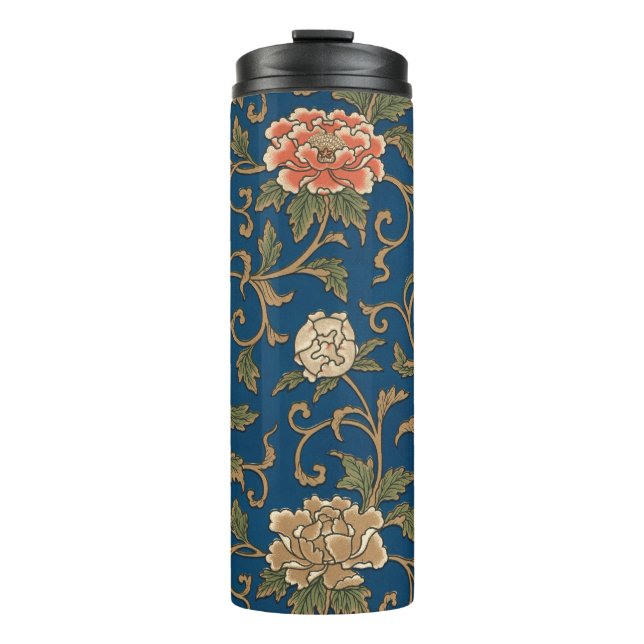 Vintag Japan Chrysanthemum Print Thermosbecher (Vorderseite)