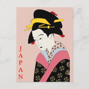 Vintag Japan Japanisch Geisha Travel Postkarte