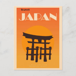 Vintag Japan Japanisch Pagoda Travel Postkarte