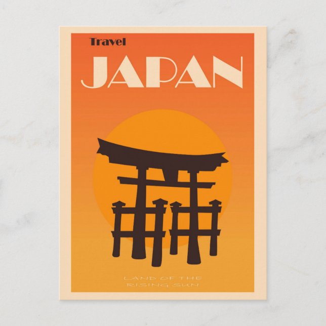 Vintag Japan Japanisch Pagoda Travel Postkarte (Vorderseite)