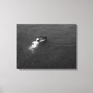 Vintag Japan Mie Mikimoto Pearl Island diver Leinwanddruck