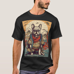 Vintag Japanisch Art Samurai French Bulldog T-Shirt