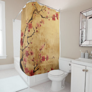 Vintag Japanisch Cherry Blossom Duschvorhang