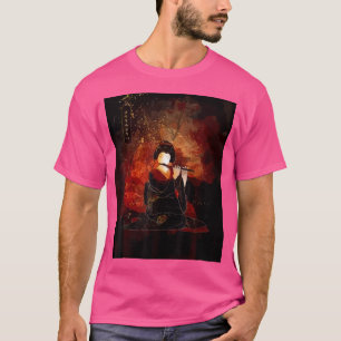 Vintag Japanisch Geisha Playing Shakuhachi Flute T-Shirt