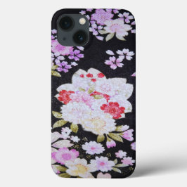 Vintag Japanisch Kimono White Sakura Floral Case-Mate iPhone Hülle